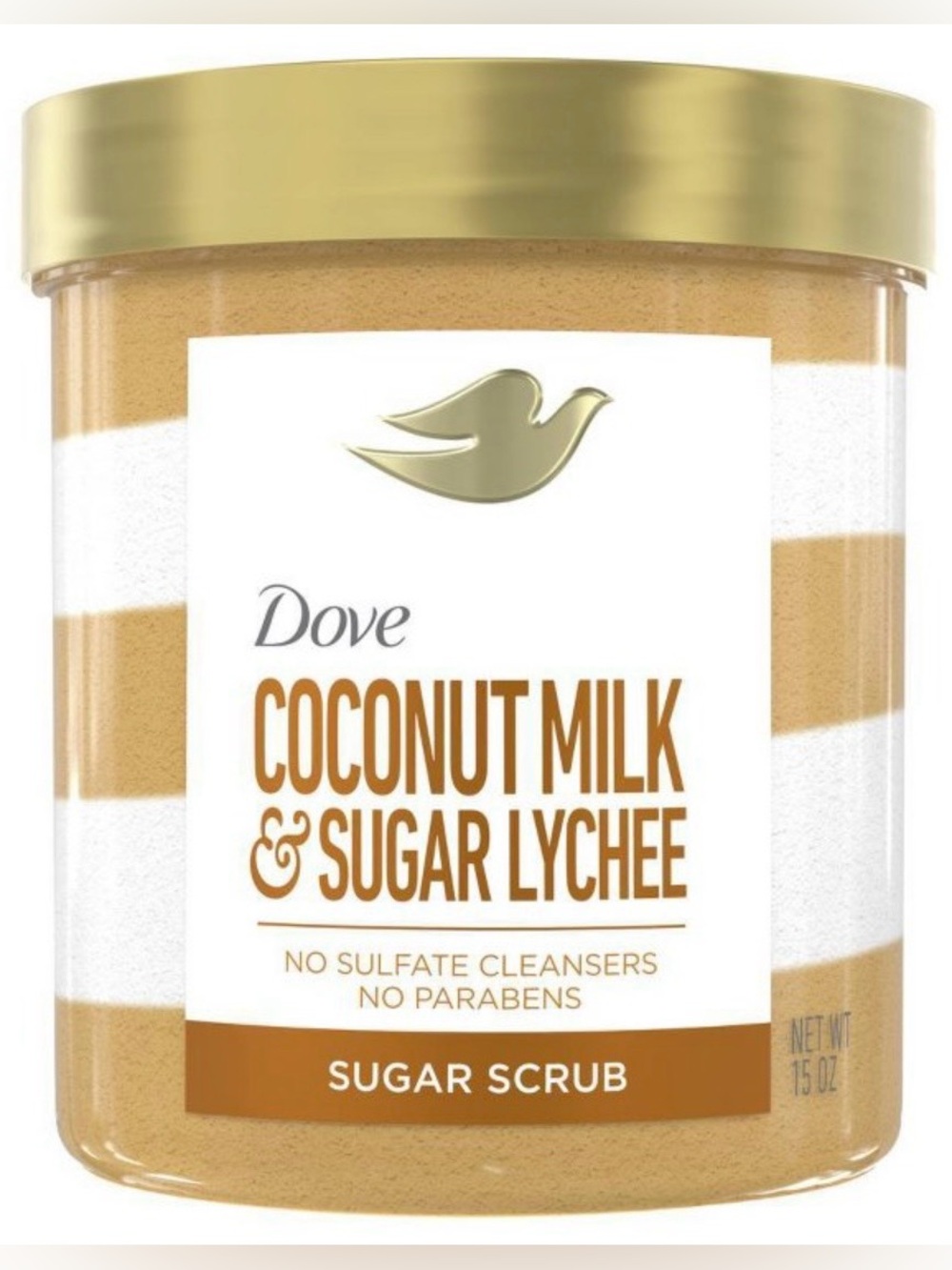 Dove Beauty Body Sugar Scrub - Coconut Milk & Sugar Lychee - 15oz